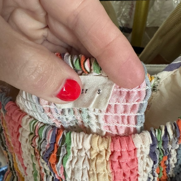 By Together boho puff sleeve striped top - Picture 3 of 4